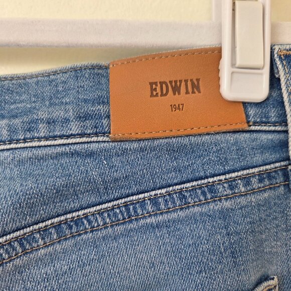 Edwin Bree High Rise Straight Leg Jeans In Reverie 29 - Picture 7 of 8